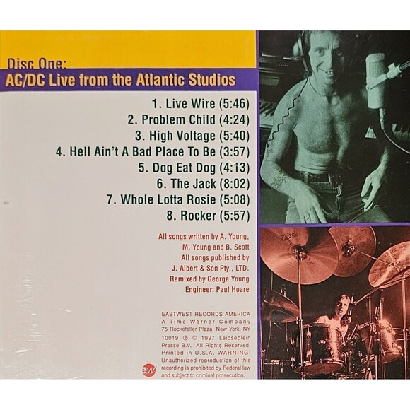 AC/DC CD Live from the Atlantic Studios - EXC Condition - Picture 4 of 4